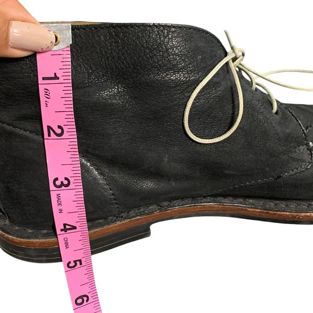 Cole Haan mens black suede leather ankle Boots sz 8 m Lace Up Ankle Boot